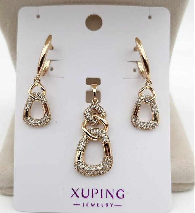 نیمست طرح طلا زنانه ژوپینگ با آویز حلقهای نگیندار و طراحی ظریف