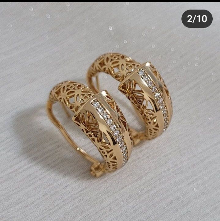 گوشواره طرح طلا زنانه ژوپینگ مناسب استایل روزمره و مجلسی