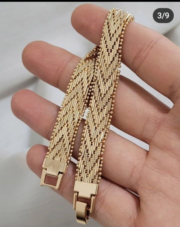 دستبند طرح طلای زنانه ژوپینگ با طراحی شیک و مجلسی مدل۱