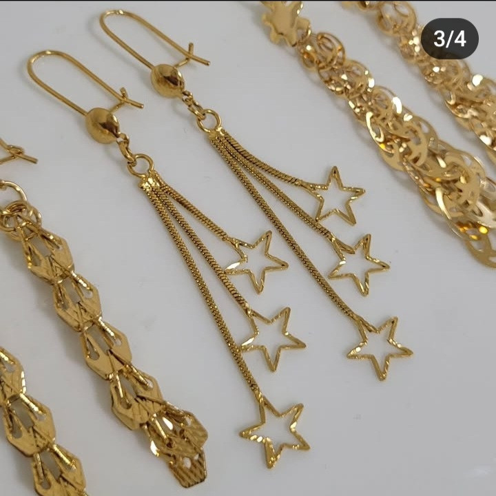 گوشواره آویزدار زنانه طرح طلا برند YSX