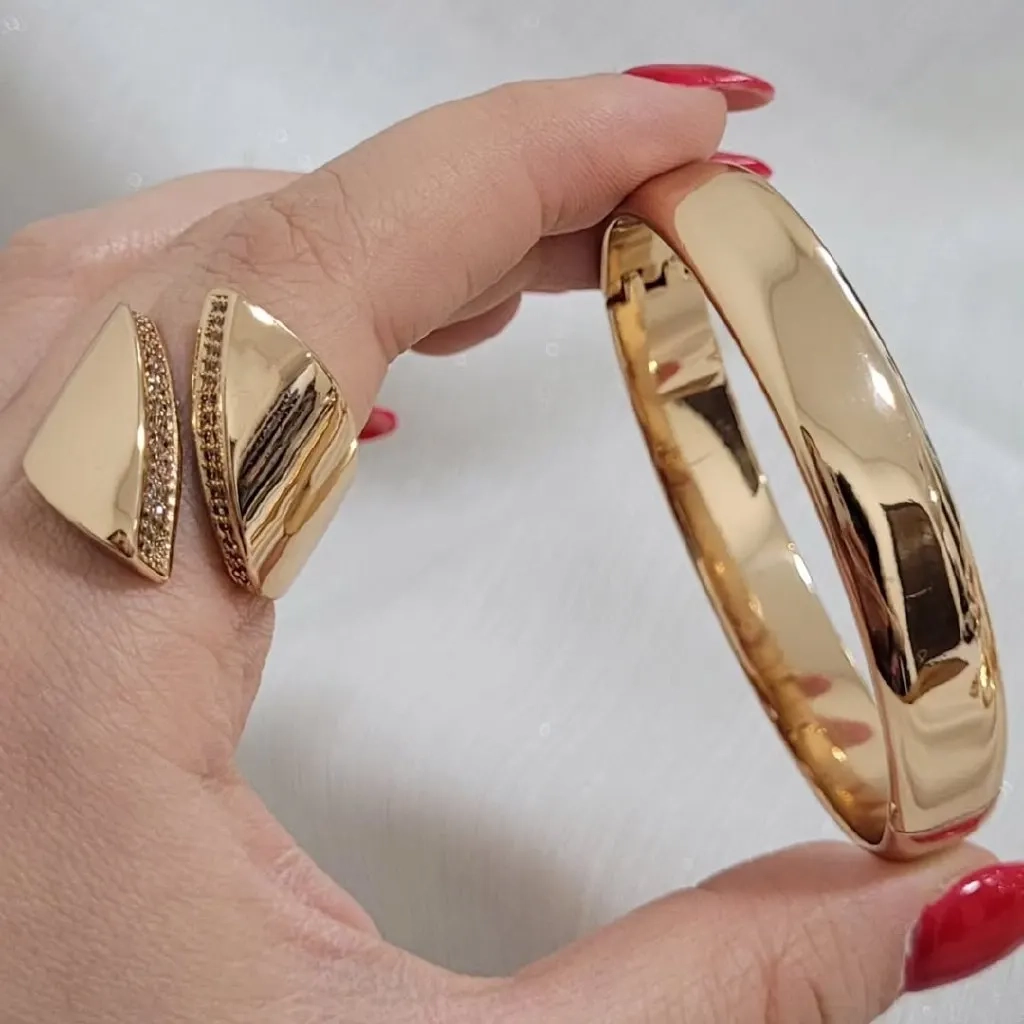 ست دستبند، انگشتر آینه ای زنانه