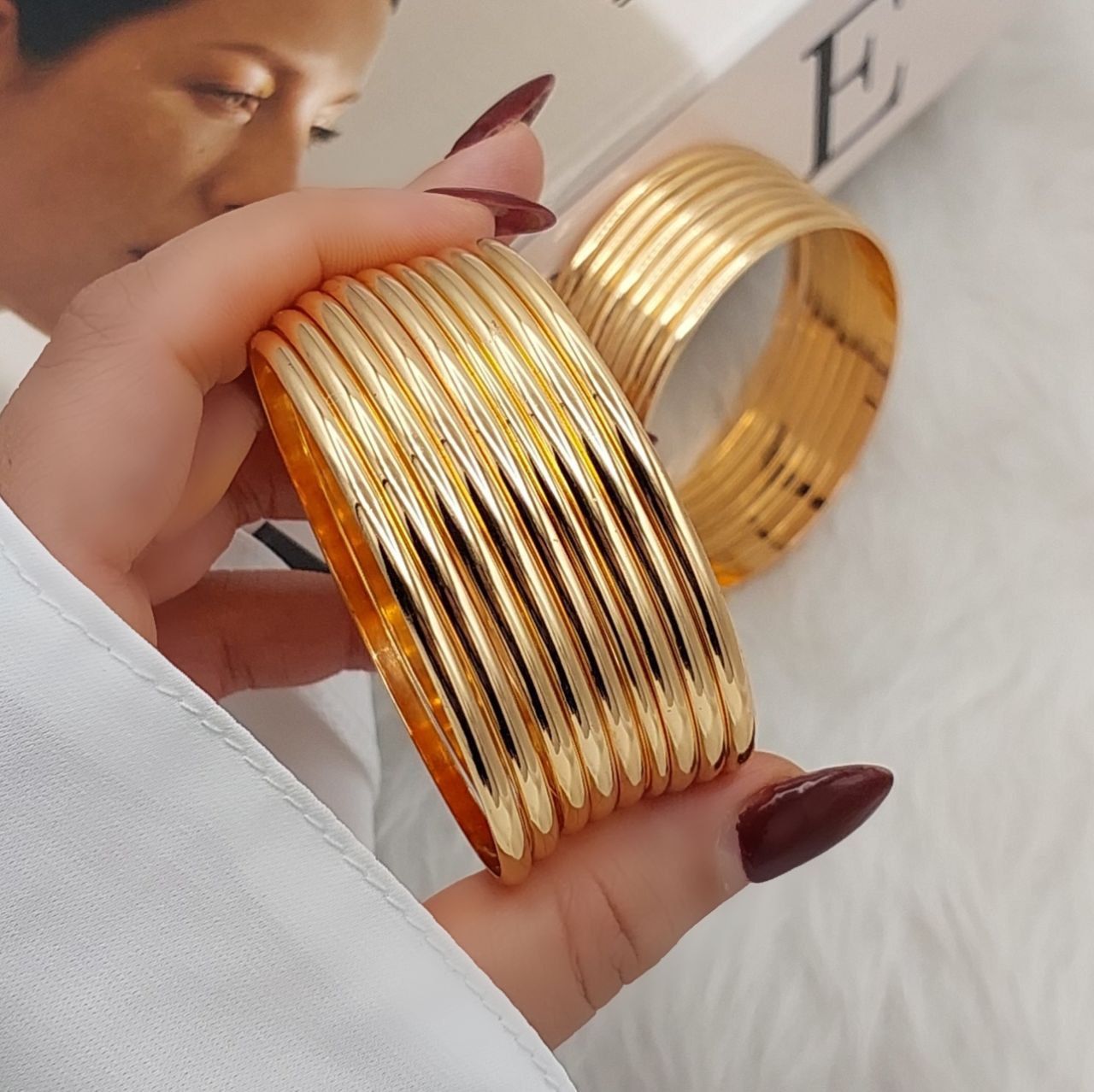 النگو آینه ای طرح طلای زنانه