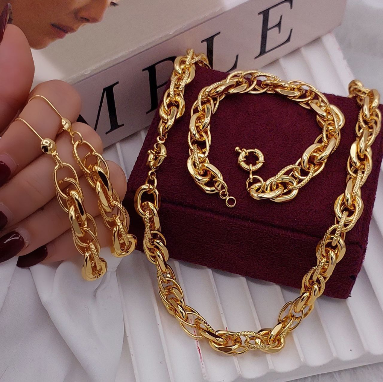 سرویس زنانه حلقهای City Gold آبکاری طلا