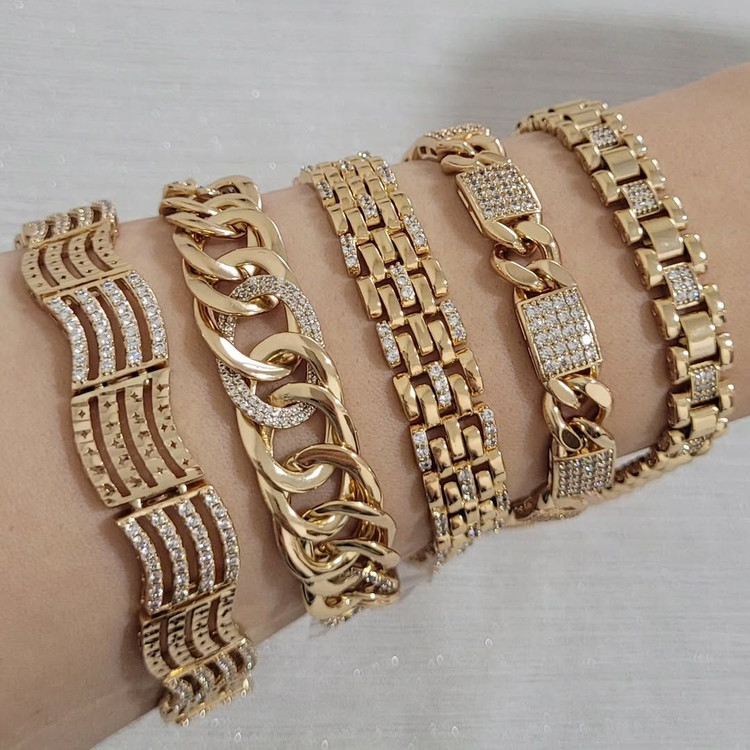 دستبند طرح طلای زنانه