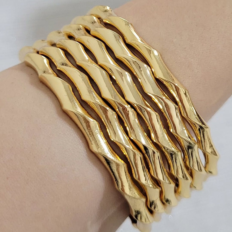 النگو زنانه استخوانی طرح طلا