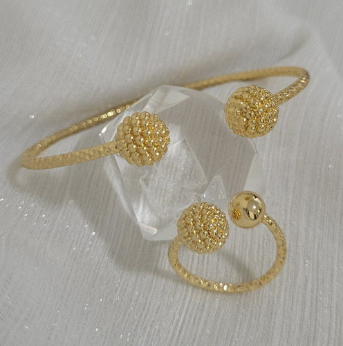 ست دستبند و انگشتر زنانه ظریف برند YSX رنگ ثابت مناسب هدیه