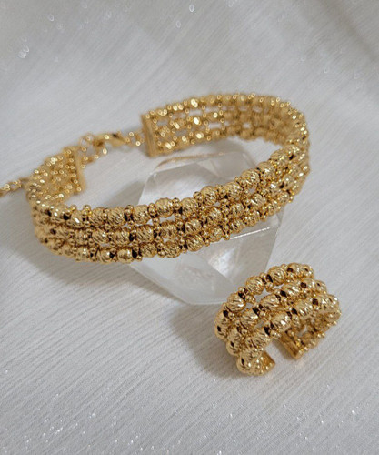 ست دستبند و انگشتر زنانه آلبرنادو ظریف شیک رنگ ثابت