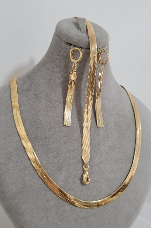 سرویس طرح طلا زنانه مدل ماری رنگ ثابت