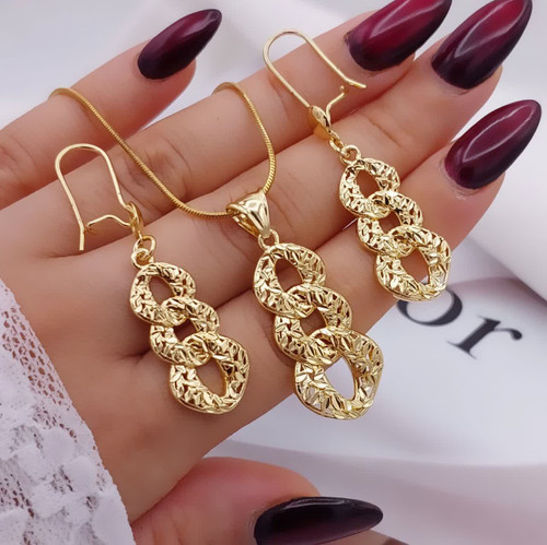 نیمست زنانه با آویز حلقهای چندبخشی و بافت براق