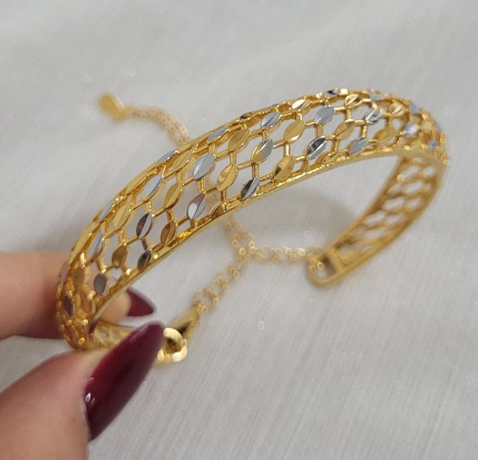 تکپوش دو رنگ طلاروس اصل | بافت مشبک ظریف