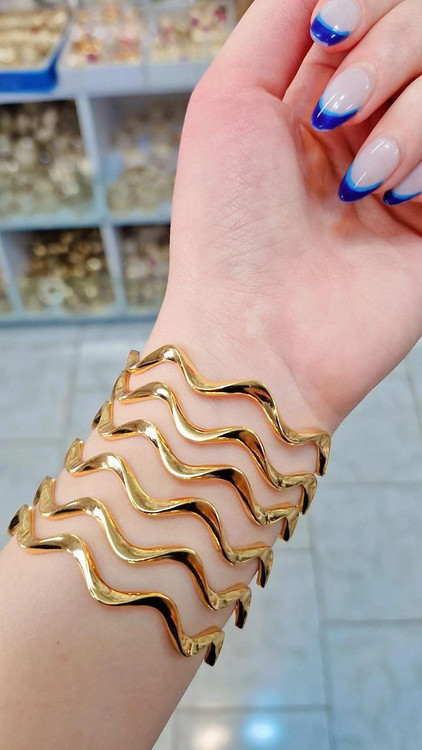 النگو موجی طرح طلای زنانه