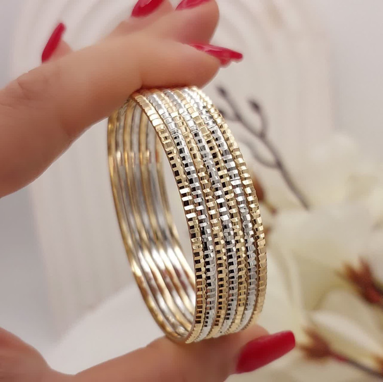 النگو طلا روس دو رنگ زنانه