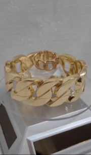 ست دستبند و انگشتر زنانه طرح طلا مدل کارتیر با طراحی زنجیری لوکس