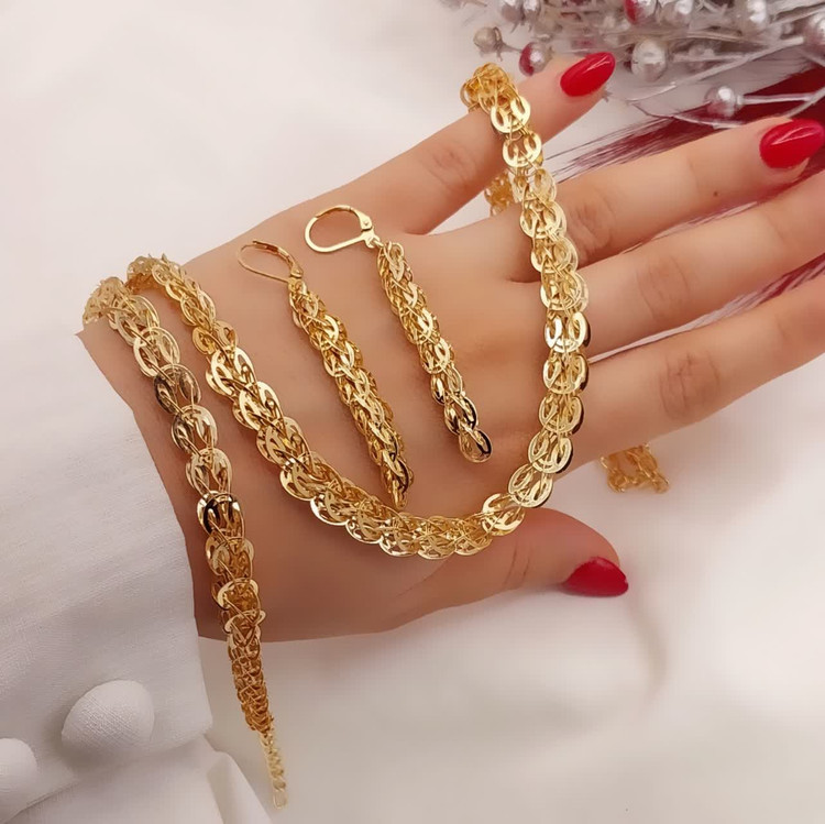 سرویس حلقهای طرح طلا زنانه برند شین مدل حلقه ای فشرده سوم