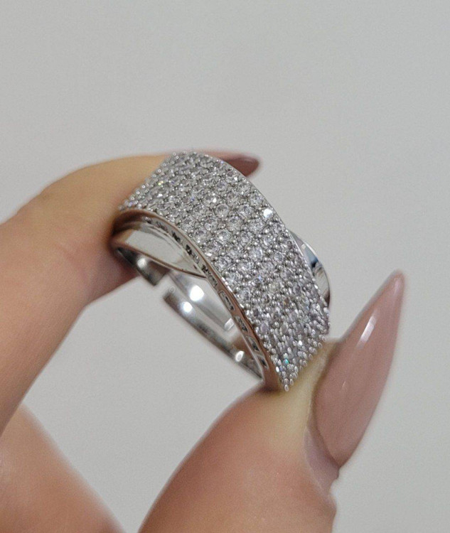 انگشتر ادامسی برند CM فریسایز مدل نقره ای