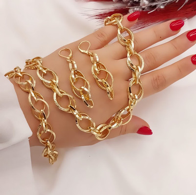 سرویس حلقهای طرح طلا زنانه برند شین مدل حلقه ای اول