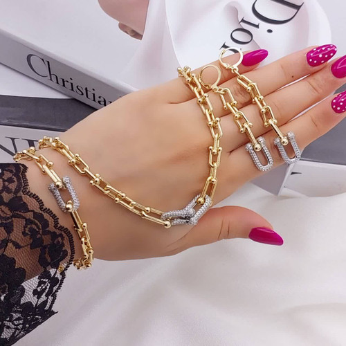 سرویس طرح طلای تیفانی فول نگین اتریشی برند شین