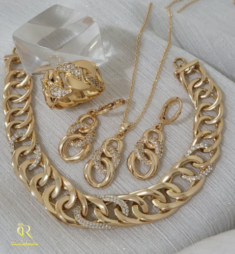 سرویس کارتیر زنانه ژوپینگ مدل نگیندار رنگ ثابت