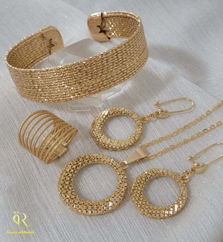 سرویس طرح طلای زنانه ژوپینگ مدل حصیری