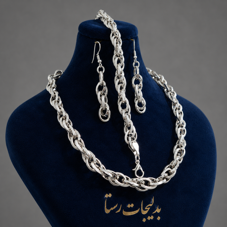 سرویس مجلسی پایه سفید بدون نگین