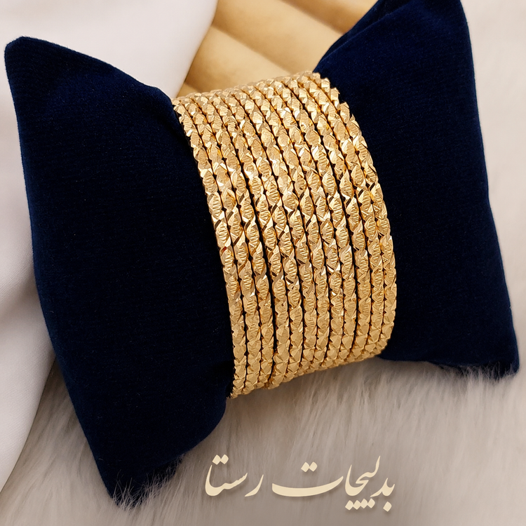 النگو طلاروس ۲ میل زنانه طرح طلا