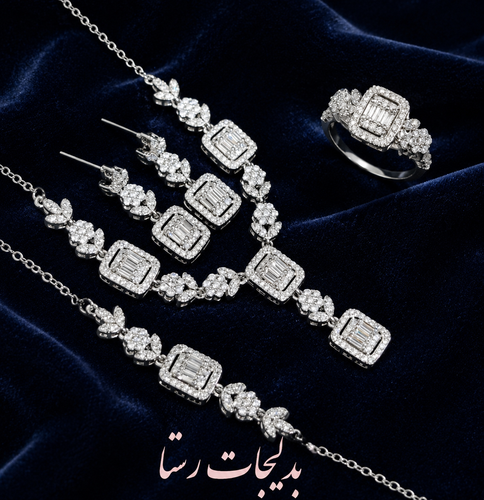 سرویس جواهری زنانه باگتی طرح طلا مارک پرنس