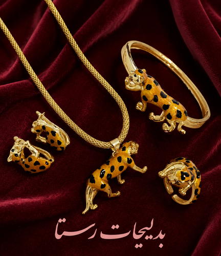 سرویس کامل طرح پلنگی (پنتر) زنانه دخترانه جنس استیل
