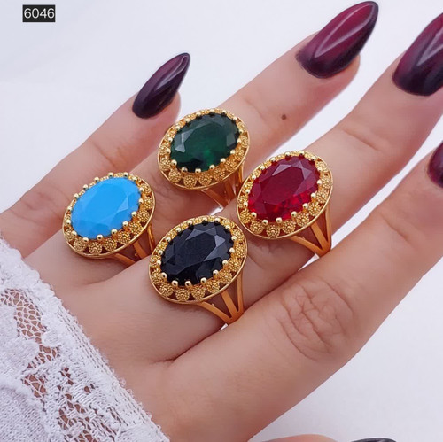 انگشتر نگیندار زنانه مدل ساغر کد ۶۰۴۶ با درخشش فوقالعاده و طراحی مدرن