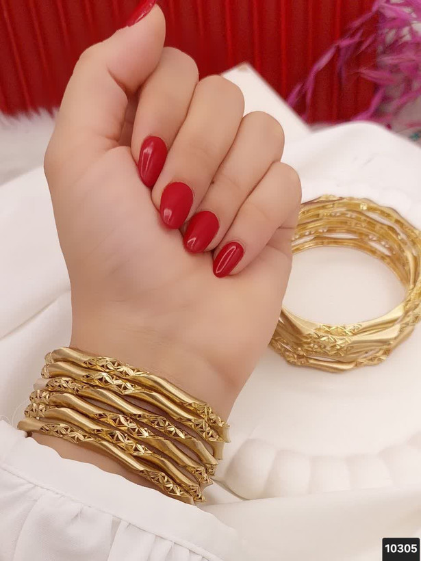 Fusion Gold-Plated Bangle (Matte) | Dual Pack, Colorfast, Hypoallergenic, Women’s Sizes