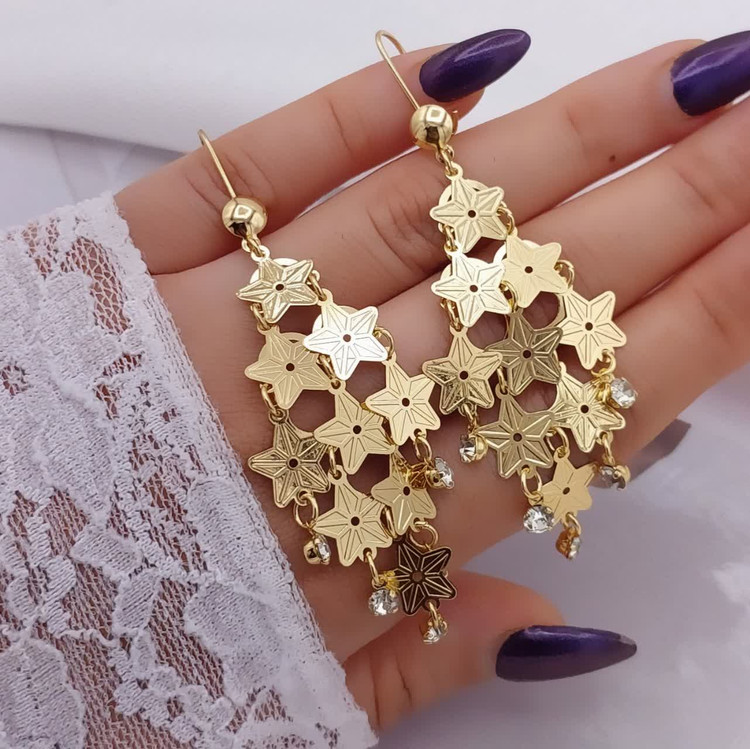 گوشواره حصیری خاص و مدرن سیتی گلد کد ۱۱۱۹ مناسب استایلهای مجلسی و روزمره
