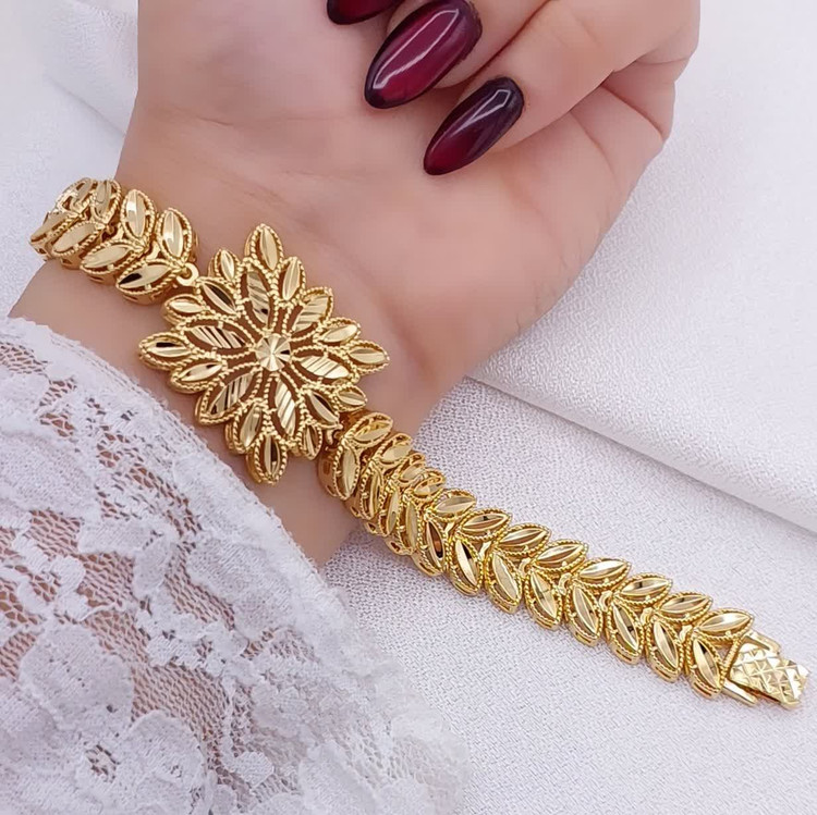 خرید دستبند زنانه طرح گندمی کپی طلا در ۳ مدل زیبا و خاص
